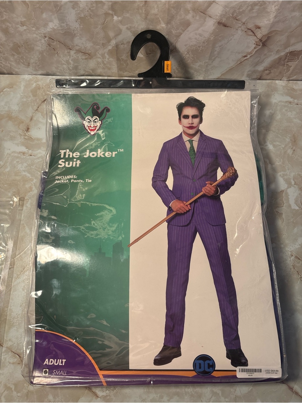 Spirit Purple Pinstripe Suit with Green Tie
